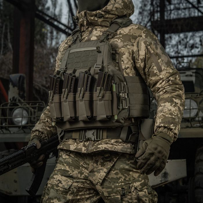 M-Tac передня панель для чохла бронежилета Sturm на 4 магазина Ranger Green