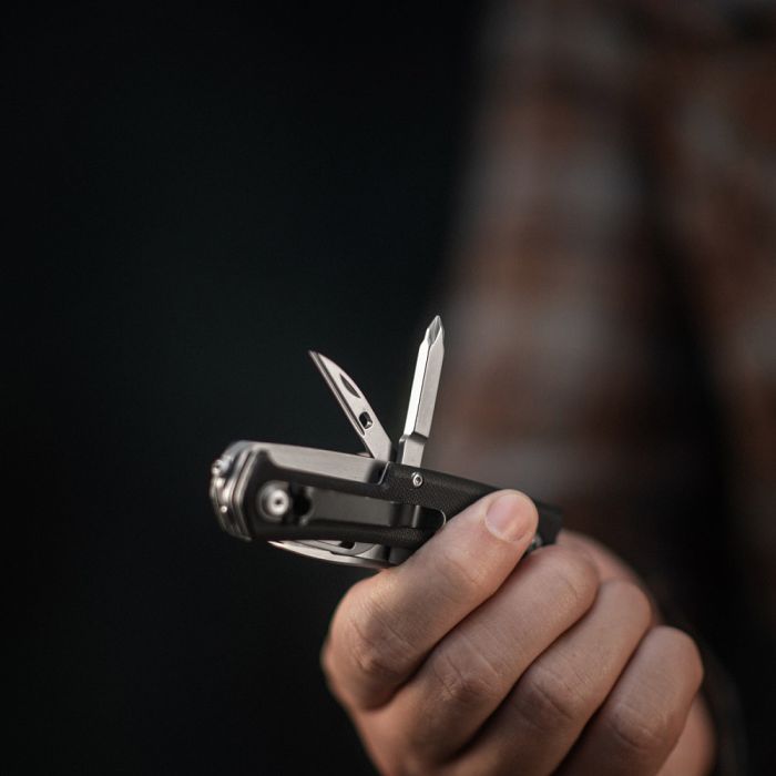 M-Tac ніж складаний Type 9 (6 інструментів) Black/Steel