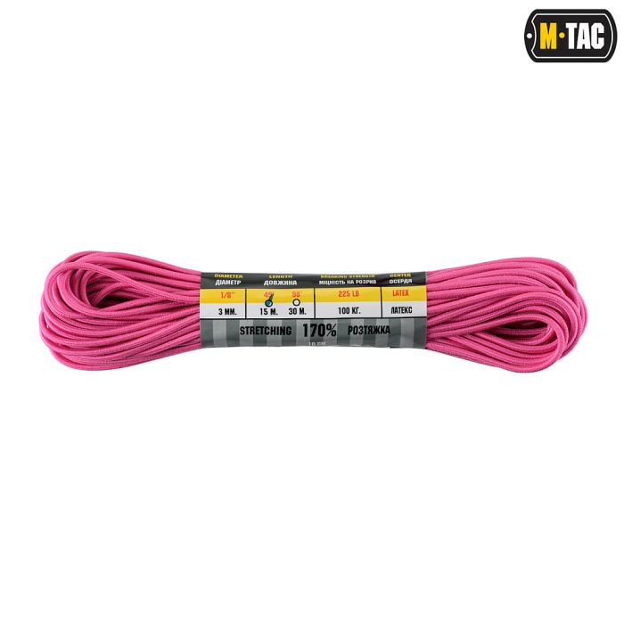 M-Tac паракорд Shock-Cord 3 mm 15m Neon Pink