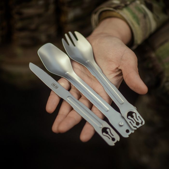 M-Tac столовий набір роз'ємний (3 елемента) Steel