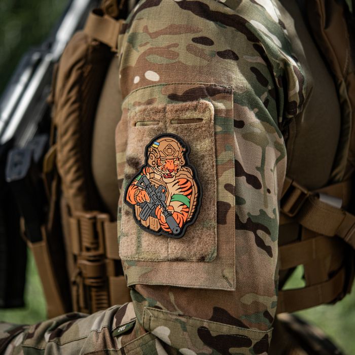 M-Tac нашивка Тигр Зелений скотч PVC coyote