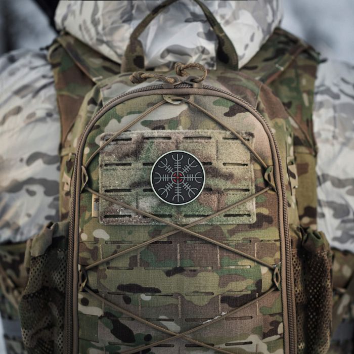 M-Tac нашивка шолом Жаху PVC Black/GID