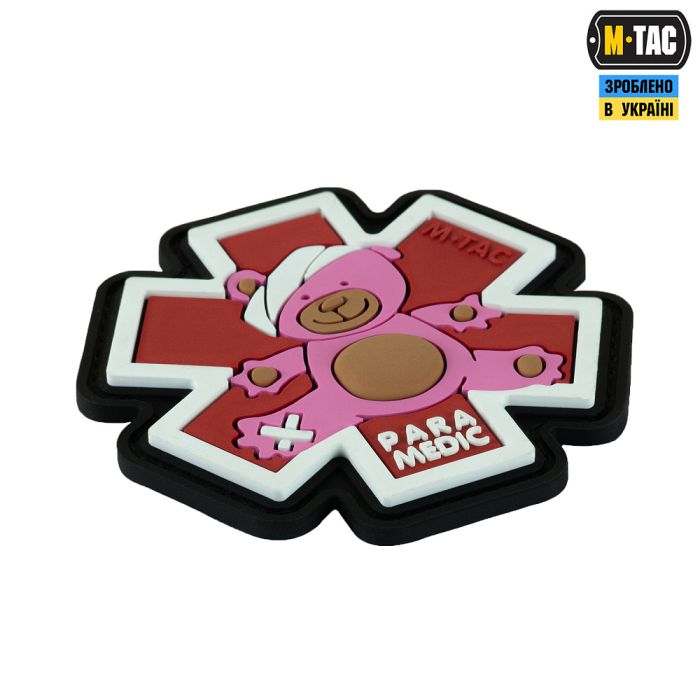 M-Tac нашивка Paramedic Медвідь (PVC) Pink/Brown/Black