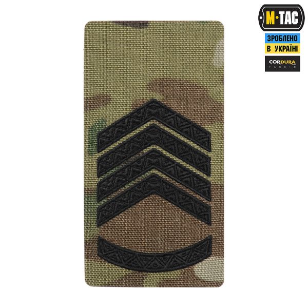 M-Tac погон на липучці Головний сержант (вишивка) Multicam