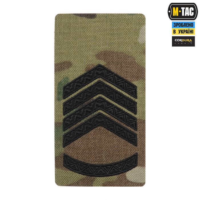 M-Tac погон на липучці Головний сержант (вишивка) Multicam