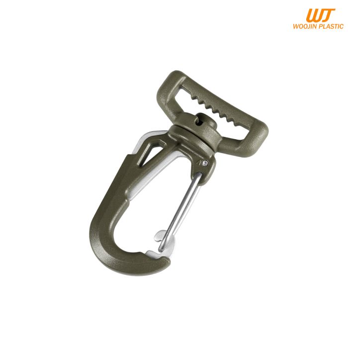 Woojin Plastic карабін Ultra Metal Hook 25mm Olive