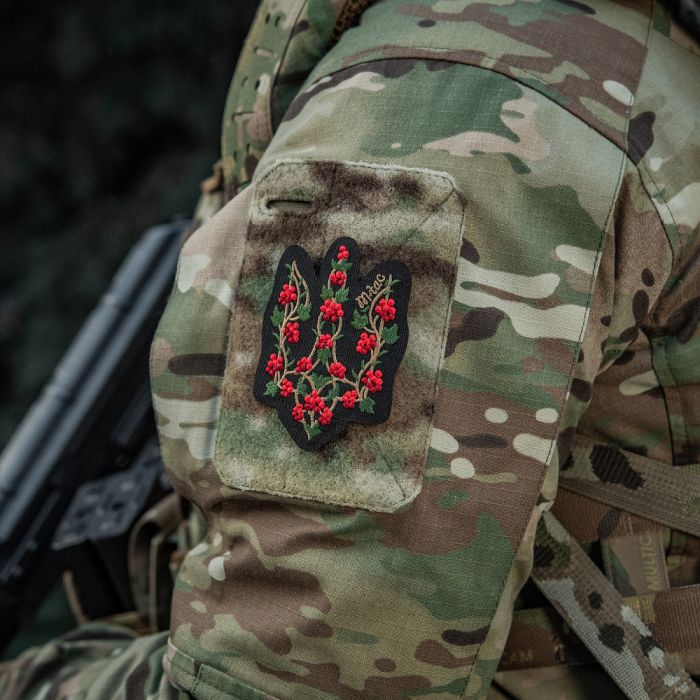 M-Tac нашивка Тризуб калина (вишивка) Black