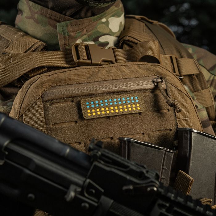 M-Tac нашивка прапор України 25х80 Laser Cut Coyote/Yellow/Blue/GID