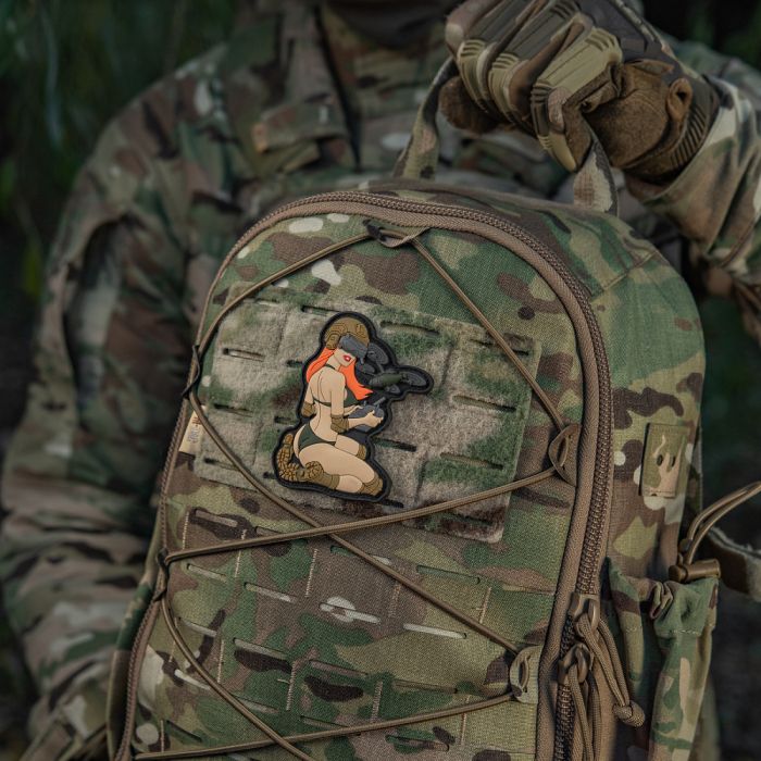 M-Tac нашивка Tactical girl №6 PVC redhead/Olive/Coyote V1