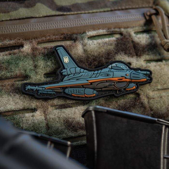 M-Tac нашивка F-16 PVC Blue