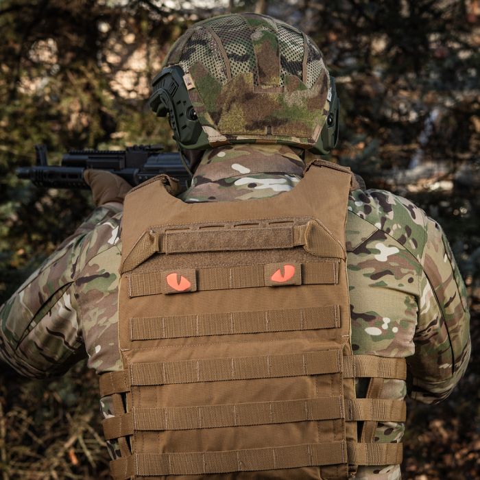 M-Tac нашивка Tiger Eyes Laser Cut (пара) Coyote/Red/GID