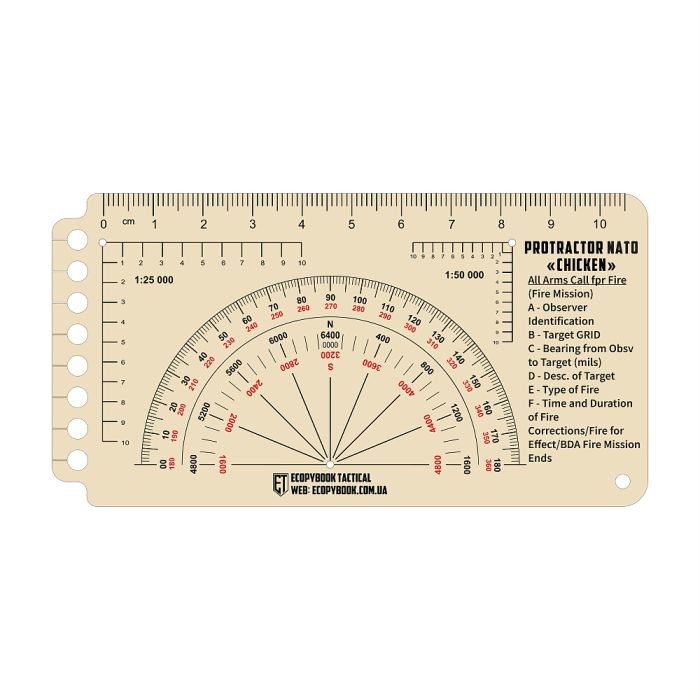 Ecopybook Tactical лінійка Protractor NATO "Chicken"
