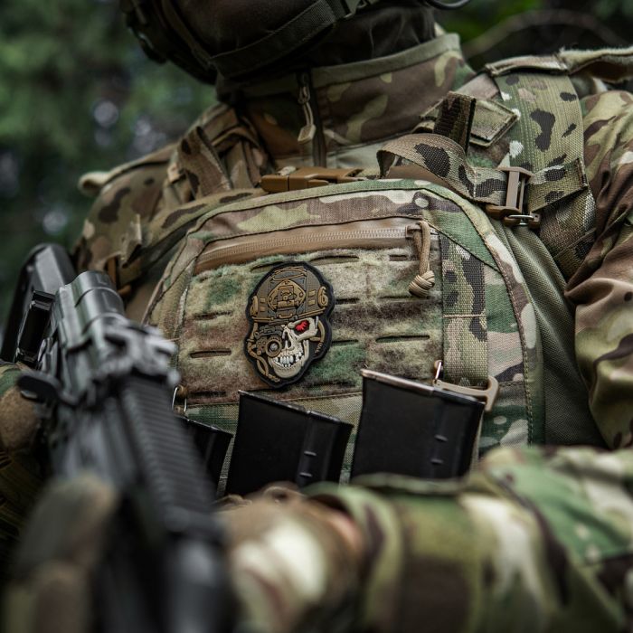 M-Tac нашивка Worn to the bone PVC Black/Coyote