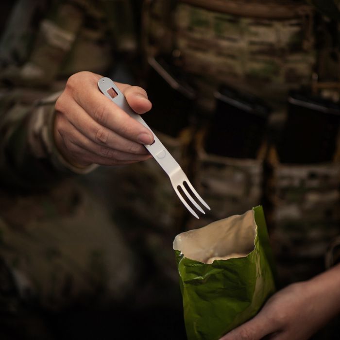 M-Tac столовий набір роз'ємний (3 елемента) Black/Steel